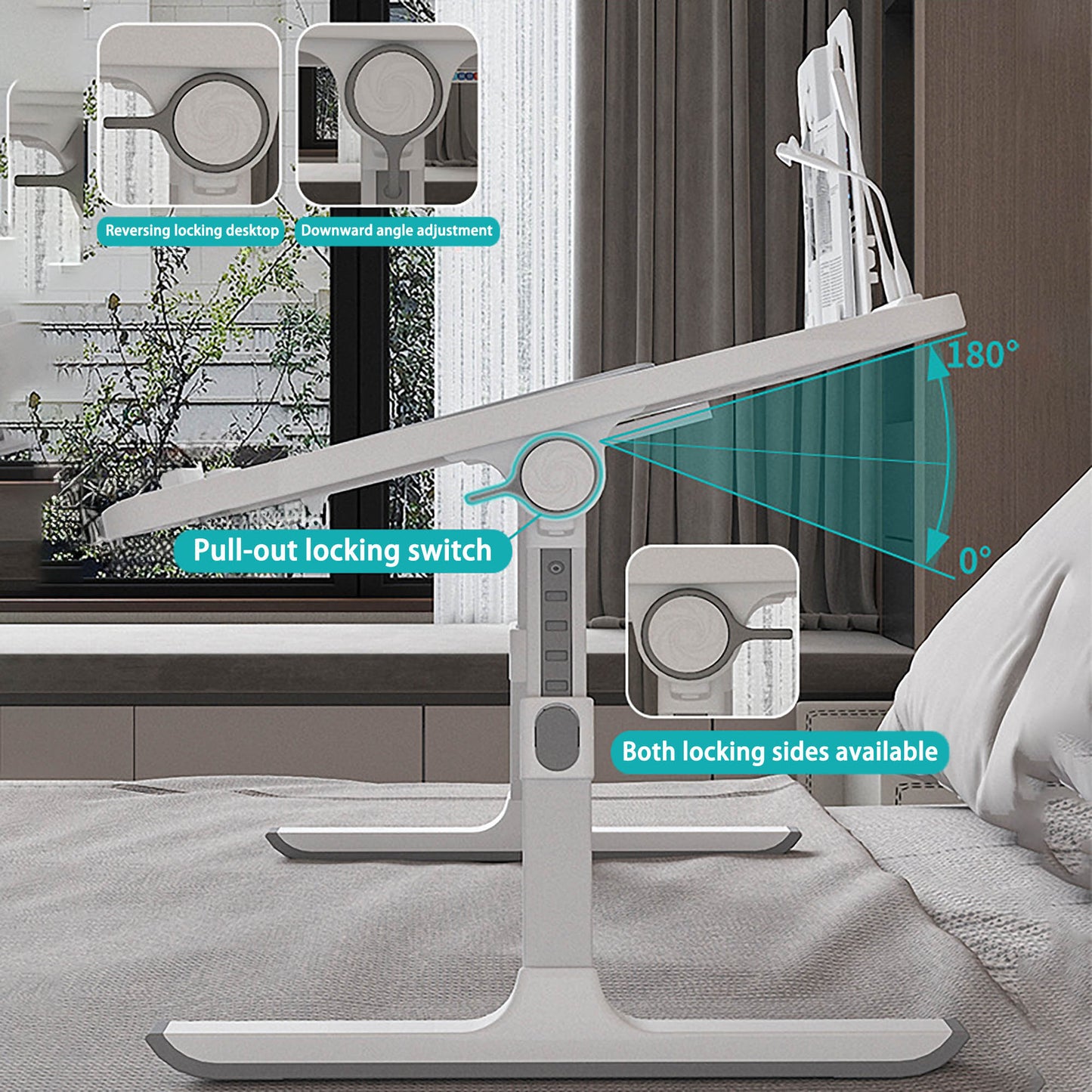 Adjustable Laptop Bed Table,UK local,laptop tray for bed,Eating on Bed, Sofa