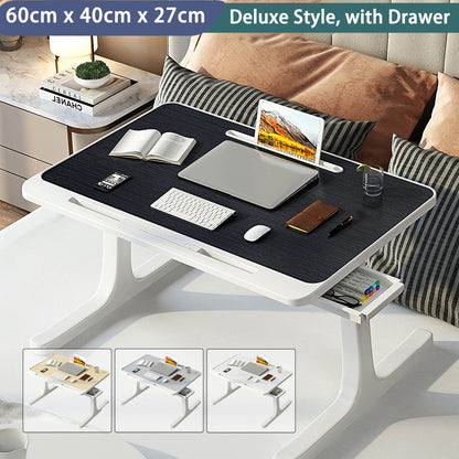 Laptop Bed Table,UK local, Laptop Stand with Drawer, Folding Legs, laptop tray for bed