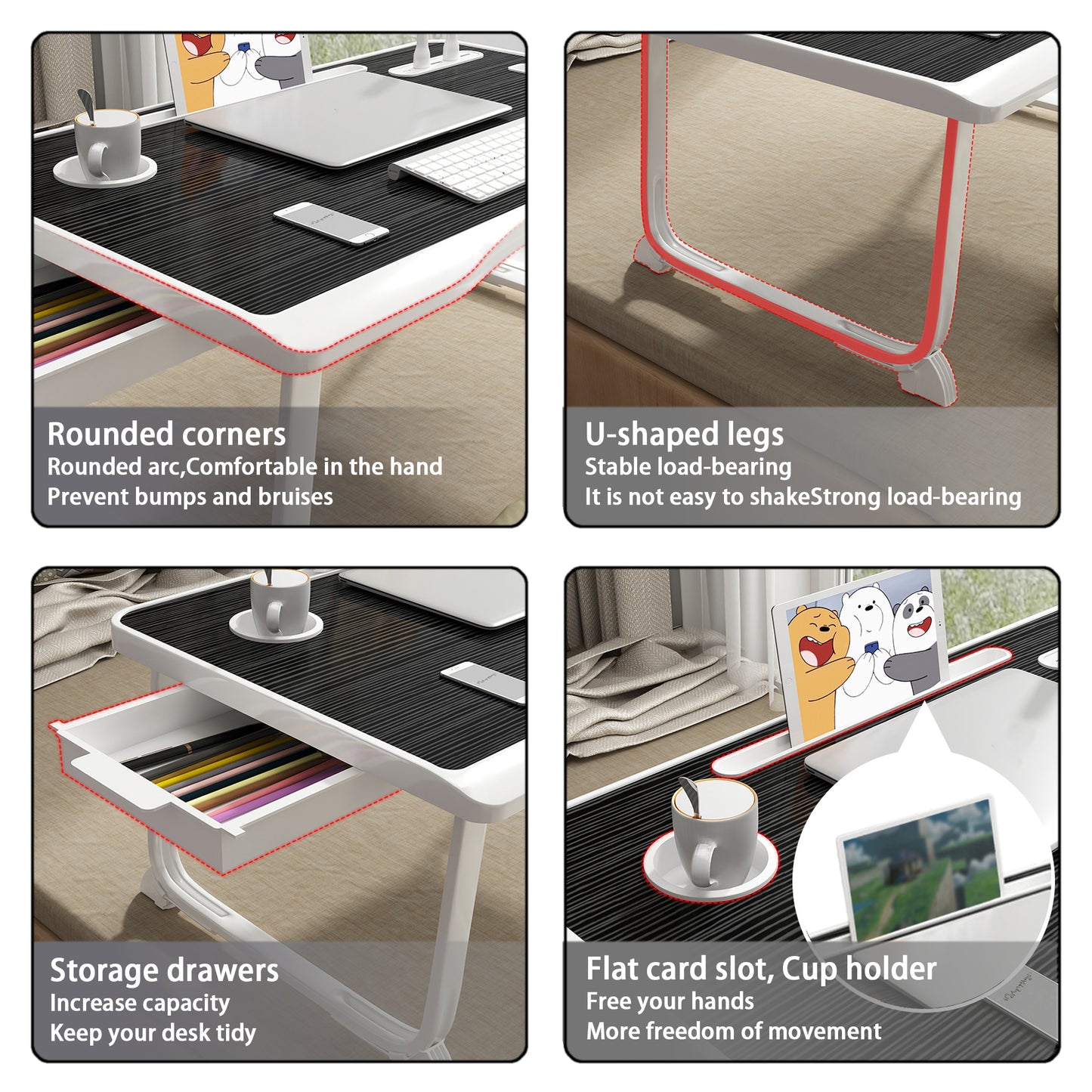 6 Pcs/box, Laptop Desk Bed Table,bed table,Laptop Bed Table, Folding,UK Local