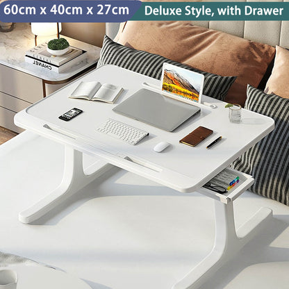 Laptop Bed Table,UK local, Laptop Stand with Drawer, Folding Legs, laptop tray for bed
