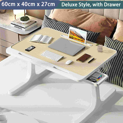 Laptop Bed Table,UK local, Laptop Stand with Drawer, Folding Legs, laptop tray for bed