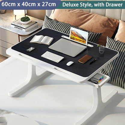Laptop Bed Table,UK local, Laptop Stand with Drawer, Folding Legs, laptop tray for bed