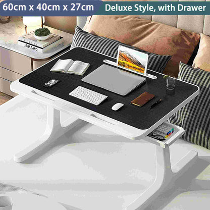 Laptop Bed Table,UK local, Laptop Stand with Drawer, Folding Legs, laptop tray for bed